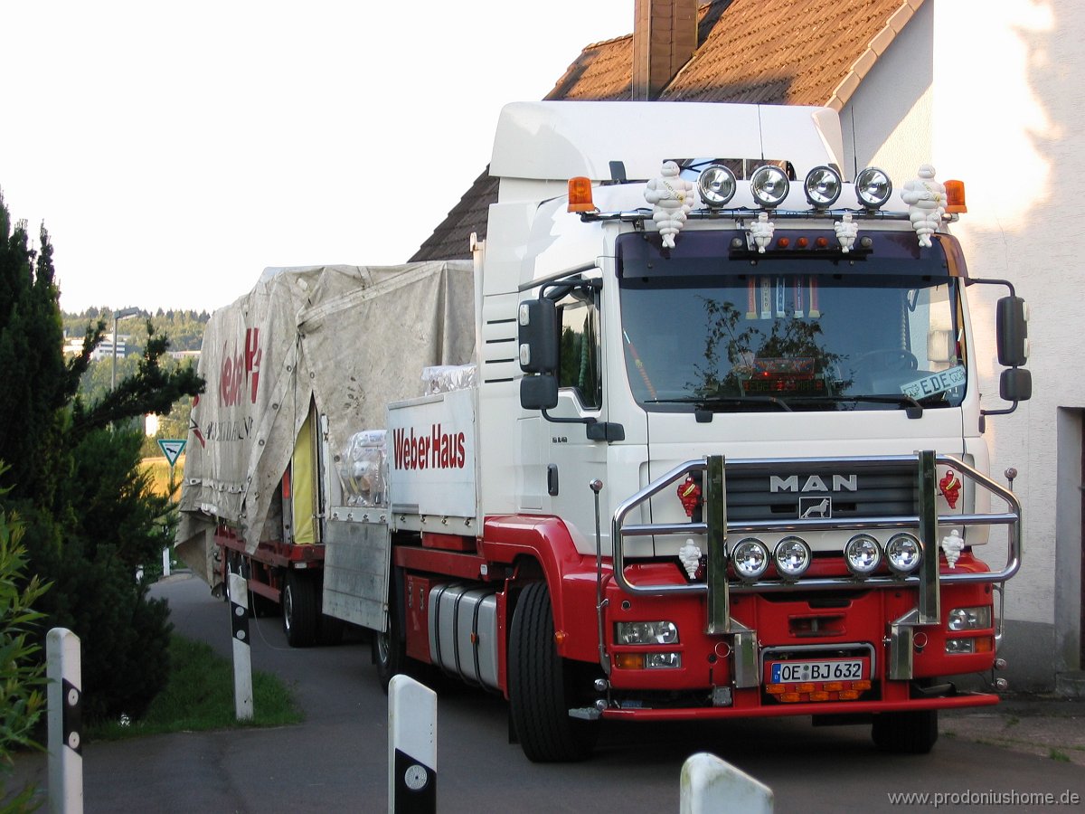 867 - 13.07.2005 - Erster LKW mit der 1. Etage